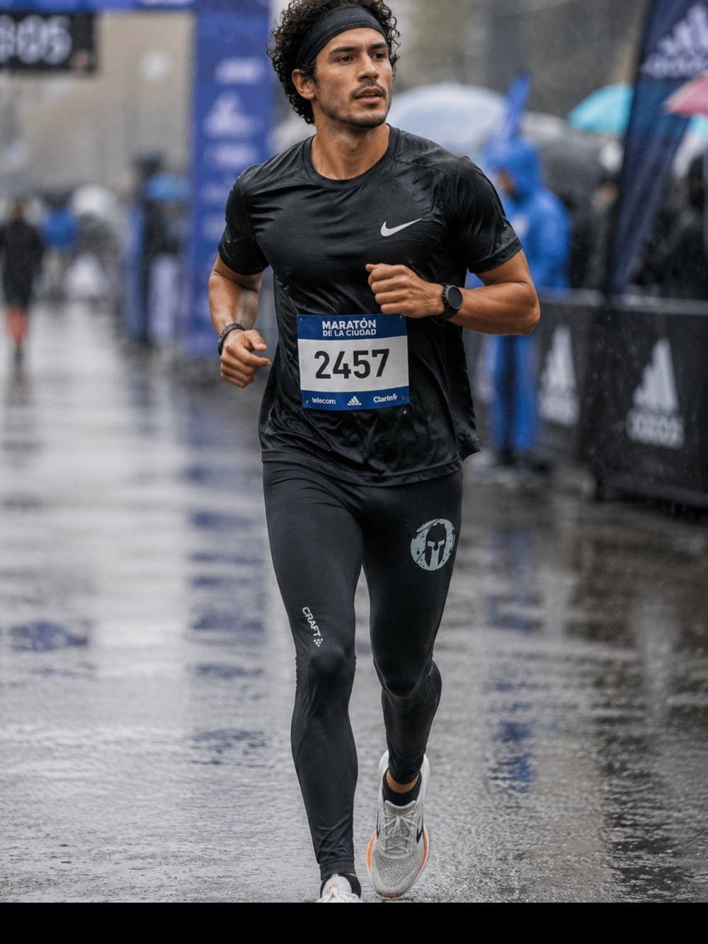 Craft Men’s Black Performance Running Tights